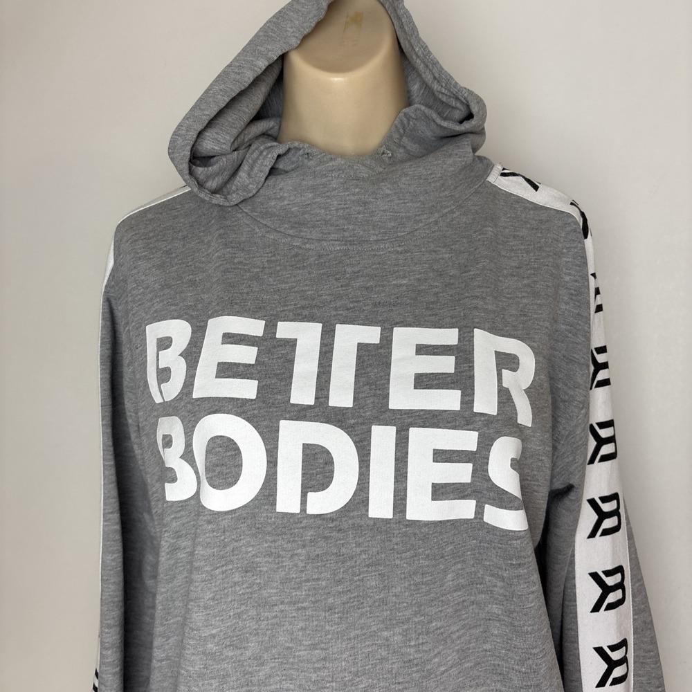 Better Bodies Hoodie Sweatshirt Bodybuilding Oversized Size S gray *flaw* gym - Picture 2 of 12